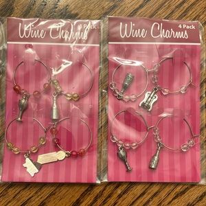 Wine Charms 4 Pack - Silver and Gold